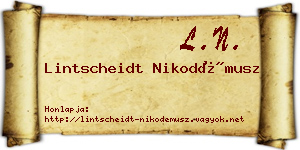 Lintscheidt Nikodémusz névjegykártya